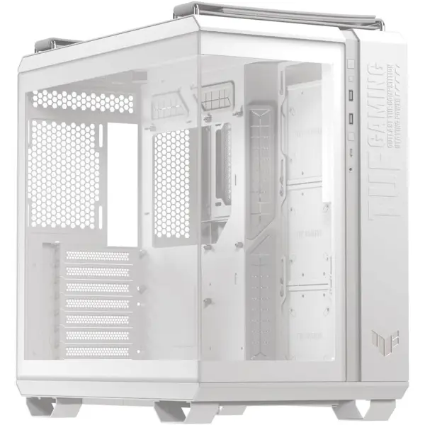 ASUS TUF Gaming GT502 Horizon Case (White) – ATX Mid‑Tower, Tempered Glass, Dual‑Chamber Cooling