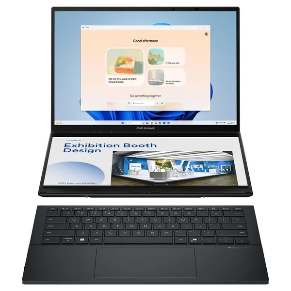 ASUS Zenbook Duo UX8406CA PS99T Laptop Intel Core Ultra 9-285H, 32GB DDR5, 2TB SSD, Intel Arc Graphics, Dual 14" OLED Touch, Windows 11, Inkwell Grey