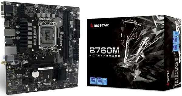 Biostar B760MX2-E DDR4 Intel 12/13th Gen microATX Motherboard