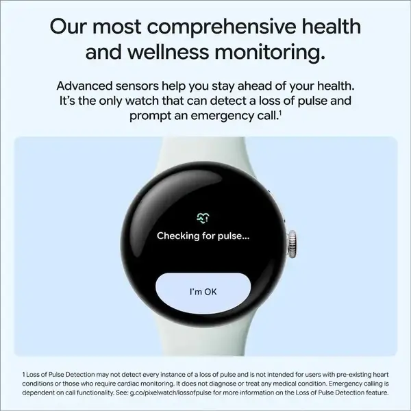 Google Pixel Watch 5 (41mm) - Wi-Fi - Polished Silver Case