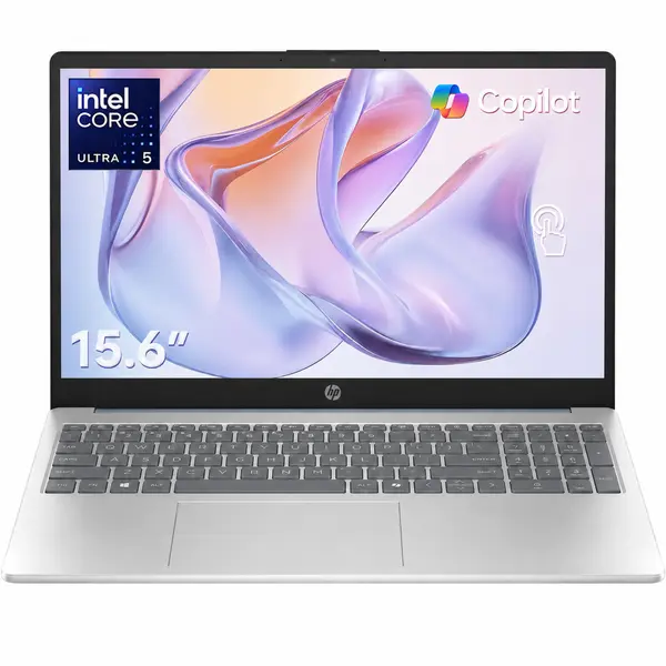 HP 15-FD2050WM Laptop Intel Core Ultra 5 225U, 8GB DDR5, 512GB SSD, Intel Graphics, 15.6" FHD IPS Touch Screen, Windows 11 Home, Natural Silver
