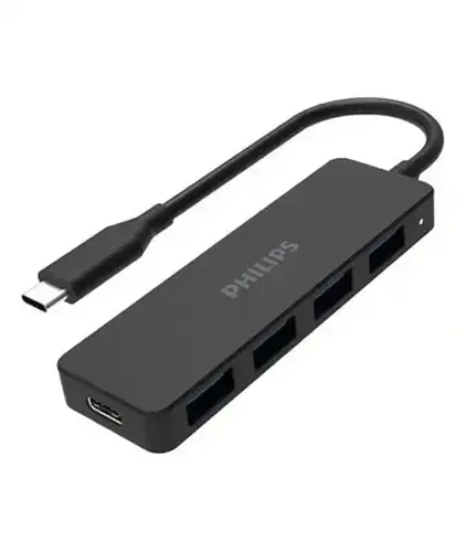 Philips SWR1603G 4-Port USB-C Hub (Aluminum)