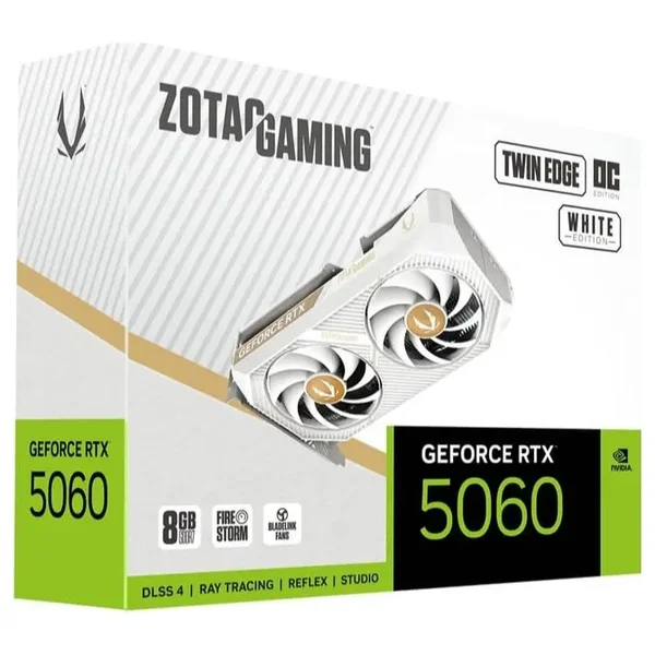 ZOTAC GeForce RTX 5060 Twin Edge OC White 8GB GDDR7 Graphics Card