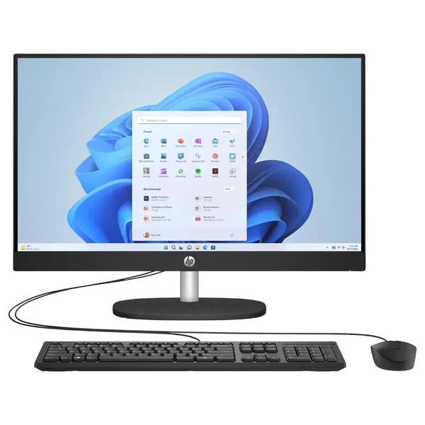 HP All-in-One CR0308NH PC, Intel Core i5-1334U, 8GB DDR4, 512GB SSD, Intel Iris Xe Graphics, 23.8" FHD IPS Display, DOS, Black