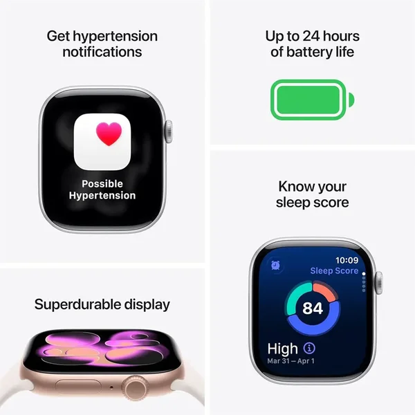 Apple Watch Series 11 | GPS 46mm Smartwatch Jet Black Aluminum Case, Black Sport Band M/L