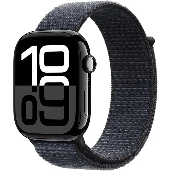 Apple Watch Series 10 | 42mm Jet Black Aluminium Case with Ink Sport Loop