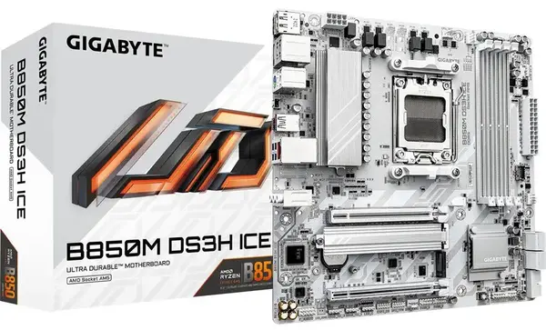 Gigabyte B850M DS3H Ice Motherboard