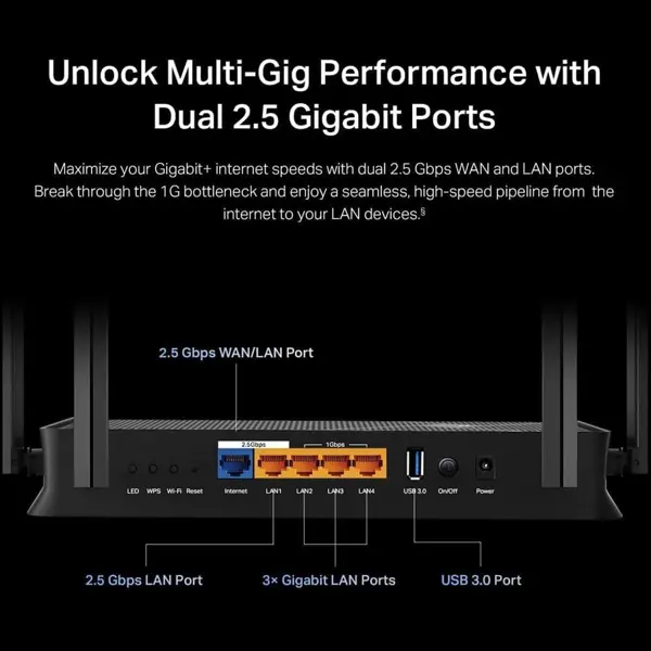 TP-Link Archer BE230 BE3600 Dual‑Band Wi‑Fi 7 Router