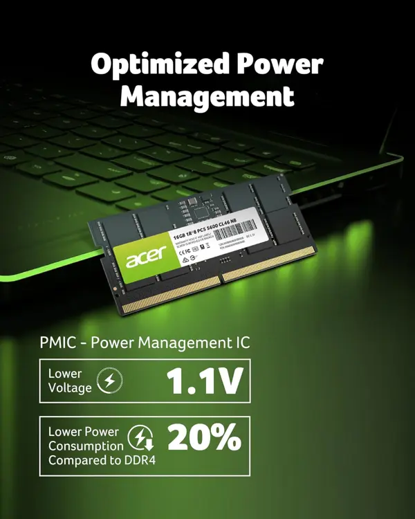 Acer SD200 16GB DDR5 5600MHz SO-DIMM Ram