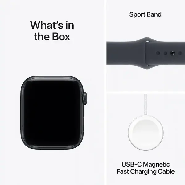 Apple Watch SE 44mm Midnight Aluminum Case with Midnight/Starlight Sport Band