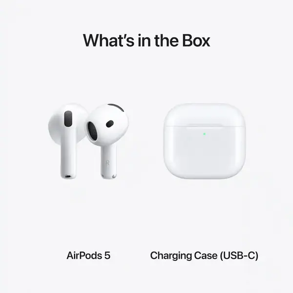 Apple AirPods 5 Wireless Earbuds, Active Noise Cancellation USB-C Charging Case MKFW4