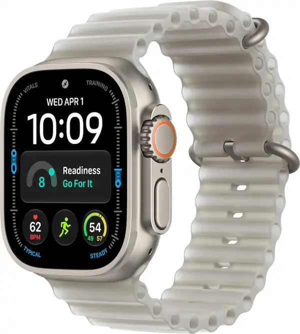 Apple Watch Ultra 4 (GPS + Cellular) 49mm Titanium Case - Natural, Black