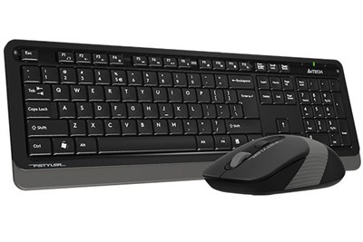 A4tech Fstyler FG1010S Wireless Keyboard & Silent Click Mouse Set - Grey/White