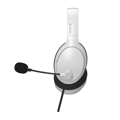 A4Tech Fstyler FH280U Conference Over-Ear Foldable Headphone - DSP Stereo Sound - Noise Cancelling - Soft Leather Ear Pads - USB - White