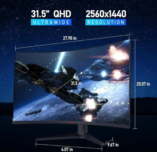 Koorui 32E6QC 31.5" 170Hz VA Curved Gaming Monitor