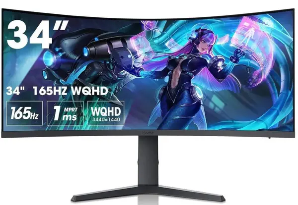 Koorui 34E6UC 34" 165Hz VA WQHD Curved Gaming Monitor