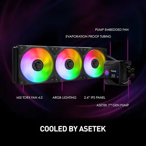 MSI MPG CORELIQUID D360 LCD 360mm AIO Liquid CPU Cooler