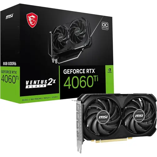 MSI GeForce RTX 4060 Ti Ventus 2X OC 8 GB GDDR6 Graphic Card
