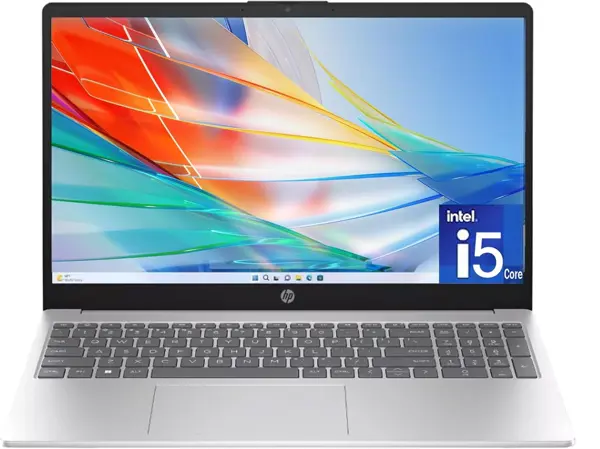 HP 15-FD0154WM Laptop 13th Gen Core i5-1334U, 8GB DDR4, 512GB SSD, Intel Iris Xe Graphics, 15.6" FHD Touch Screen, Windows 11 Home, Silver