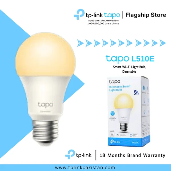 TP-Link Tapo L510E Smart Wi-Fi Light Bulb, Dimmable