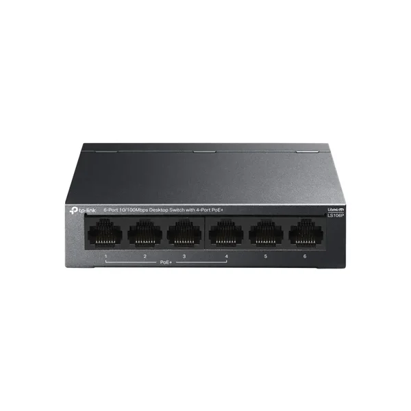 TP-Link LS106P 6-Port 10/100Mbps Desktop Switch with 4-Port PoE+