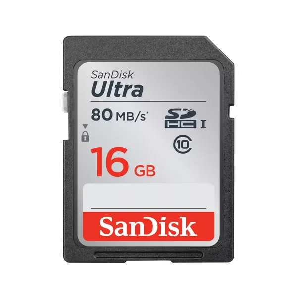 SanDisk Ultra 16GB microSD UHS-I 80Mb/s Memory Card
