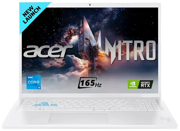 Acer Nitro Lite NL16-71G-55JR Gaming Laptop 13th Gen Core i5-13420H, 16GB DDR5, 512GB SSD, NVIDIA RTX 3050 6GB Graphics, 16" WUXGA IPS 165Hz, Windows 11 Home, Pearl White, 1 Year Official Local Warranty