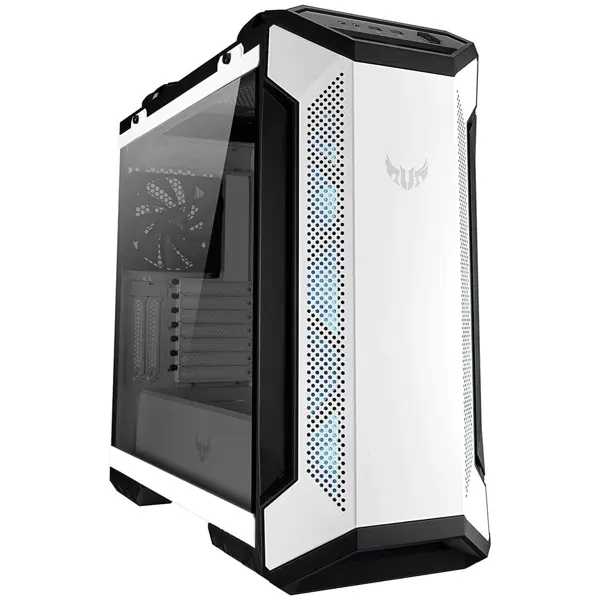 ASUS TUF Gaming GT501 White Edition Case – EATX Mid-Tower, RGB Fans, Tempered Glass