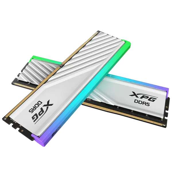 XPG Lancer Blade 64GB (2x32GB) DDR5 6000MHz RGB Desktop RAM – White (CL30-40-40)