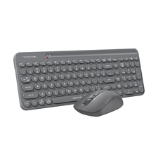 A4tech Fstyler FG3300 Air2 2.4G QuietKey 2-Zone Wireless Keyboard Mouse Combo - Silent Keyboard + Silent Mouse - Lift in Air Multimedia Mouse - 2000 DPI Adjustable - For PC, Laptop, Windows, Mac, Linux. Smart TV