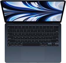 Apple Macbook Air 13.6" MLY33 Apple M2 Chip, 8GB DDR4, 256GB SSD, Apple M2 8-core Graphics, 13.6" IPS LED, Backlit Keyboard, mac OS, Midnight