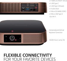 ViewSonic M2 Full HD 1080p 1200 LED Lumens Smart Portable LED Projector