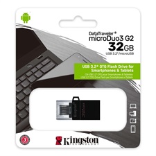 Kingston DataTraveler 32GB MicroDuo 3 G2 USB 3.2 OTG USB Flash Drive (DTDUO3G2/32GB)