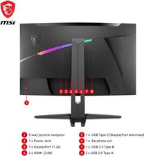 MSI MAG 325CQRF-QD 31.5" WQHD Rapid VA Gaming Monitor