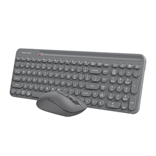 A4tech Fstyler FG3300 Air2 2.4G QuietKey 2-Zone Wireless Keyboard Mouse Combo - Silent Keyboard + Silent Mouse - Lift in Air Multimedia Mouse - 2000 DPI Adjustable - For PC, Laptop, Windows, Mac, Linux. Smart TV