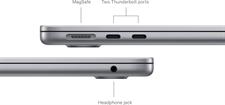 Apple Macbook Air 13" MRXN3LL/A Apple M3 Chip, 8-core CPU, 8-core GPU, 8GB memory, 256GB SSD, 13.6-inch LED-backlit display, macOS Sonoma 14, Space Gray