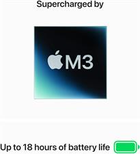 Apple Macbook Air 15" Z1bv0006k Apple M3 Chip, 8-core CPU, 10-core GPU, 16GB memory, 256GB SSD, 15.3-inch LED-backlit display, mac OS, Midnight