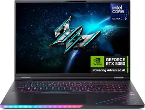 Acer Predator Helios 18 AI PH18-73-96Y0 Gaming Laptop Intel Core Ultra 9 275HX, 32GB DDR5, 1TB SSD, NVIDIA RTX 5080 16GB Graphics, 18" WQXGA IPS Mini LED 250Hz, Windows 11 Home, Black, 2 Year Acer Official Local Warranty