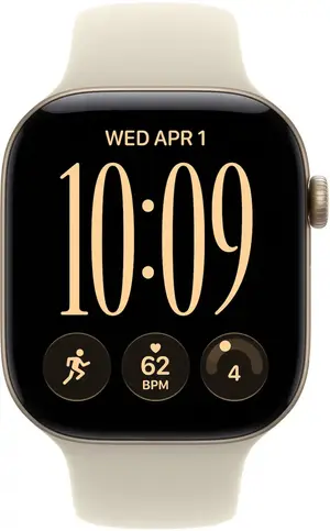 Apple Watch Series 12 (GPS) 46mm Aluminum Case with Sand Sport Band - Dark Bronze, Light Gold, Black, Space Gray