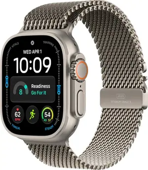 Apple Watch Ultra 4 (GPS + Cellular) 49mm Titanium Case with Natural Titanium Milanese Loop - Natural