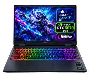 HP Omen 16-AM0020NIA Gaming Laptop Intel Core Ultra 7 255H, 16GB DDR5, 512GB SSD, NVIDIA RTX 5070 8GB Graphics, 16" 2K WUXGA IPS 165Hz, DOS, Shadow Black