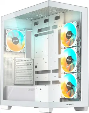 Gigabyte C500 Panoramic Stealth ICE - White Mid Tower PC Gaming Case