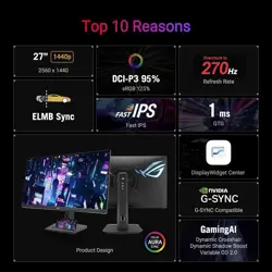 ASUS ROG Strix XG27ACMG 27" QHD 270Hz Fast IPS Gaming Monitor