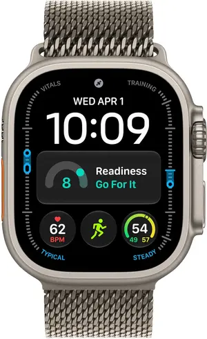 Apple Watch Ultra 4 (GPS + Cellular) 49mm Titanium Case with Natural Titanium Milanese Loop - Natural