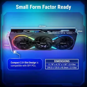 PNY GeForce RTX 5060 Ti 16GB Epic-X RGB Stealth OC Graphics Card