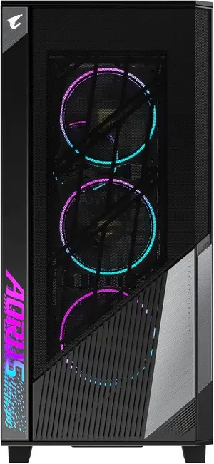 Gigabyte AORUS C500 Glass - Black Mid Tower PC Gaming Case