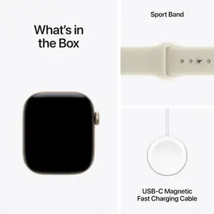Apple Watch Series 12 (GPS) 42mm Aluminum Case with Sand Sport Band - Dark Bronze, Light Gold, Black, Space Gray
