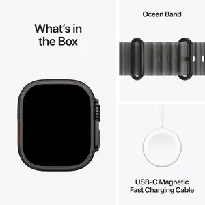 Apple Watch Ultra 4 (GPS + Cellular) 49mm Titanium Case - Natural, Black