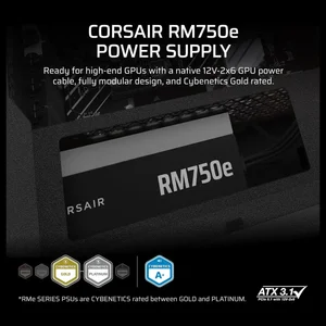 Corsair RMe Series RM750e Fully Modular 750W 80 Plus Gold ATX Power Supply