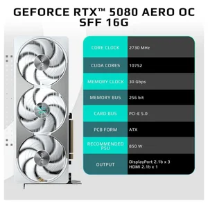 Gigabyte GeForce RTX 5080 Aero OC SFF 16G GDDR7 Graphics Card